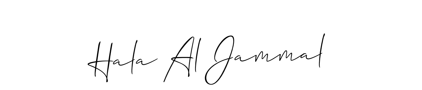 if you are searching for the best signature style for your name Hala Al Jammal. so please give up your signature search. here we have designed multiple signature styles  using Allison_Script. Hala Al Jammal signature style 2 images and pictures png