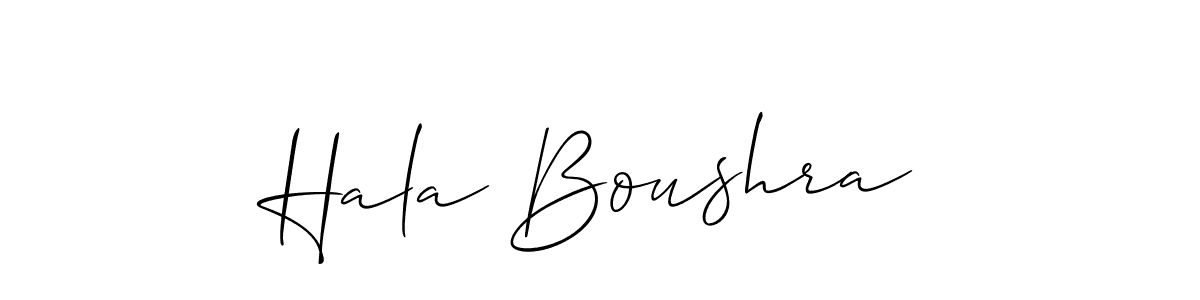 How to Draw Hala Boushra signature style? Allison_Script is a latest design signature styles for name Hala Boushra. Hala Boushra signature style 2 images and pictures png