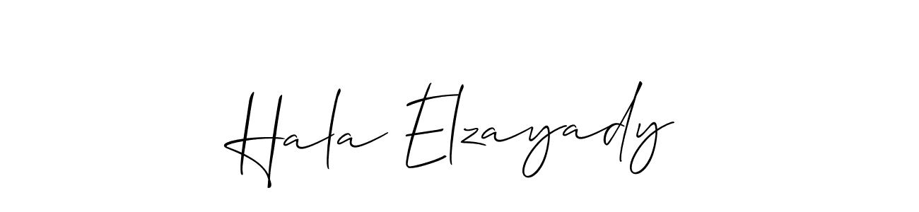 It looks lik you need a new signature style for name Hala Elzayady. Design unique handwritten (Allison_Script) signature with our free signature maker in just a few clicks. Hala Elzayady signature style 2 images and pictures png