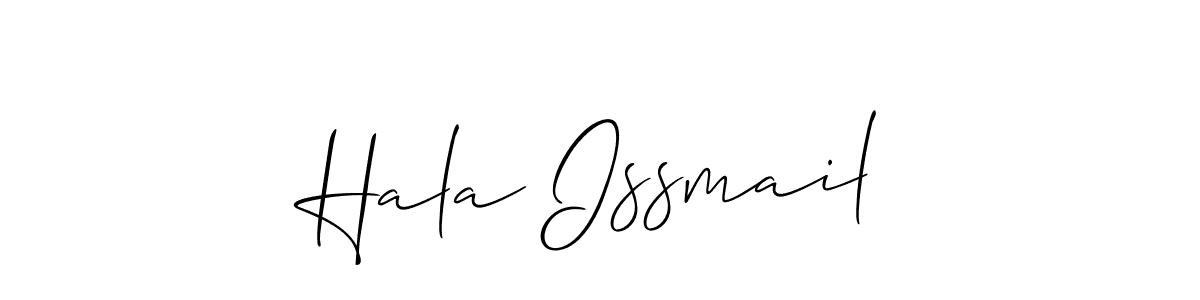 Allison_Script is a professional signature style that is perfect for those who want to add a touch of class to their signature. It is also a great choice for those who want to make their signature more unique. Get Hala Issmail name to fancy signature for free. Hala Issmail signature style 2 images and pictures png