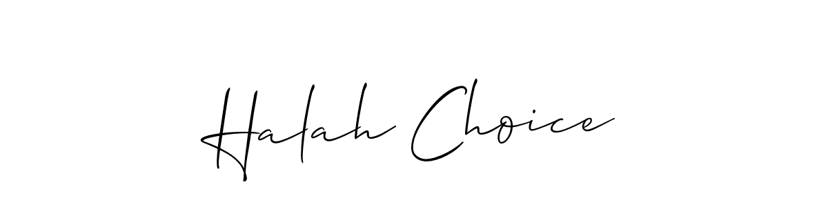 How to make Halah Choice signature? Allison_Script is a professional autograph style. Create handwritten signature for Halah Choice name. Halah Choice signature style 2 images and pictures png