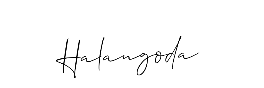 Make a beautiful signature design for name Halangoda. With this signature (Allison_Script) style, you can create a handwritten signature for free. Halangoda signature style 2 images and pictures png