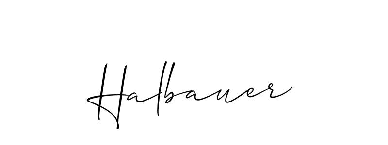 Make a beautiful signature design for name Halbauer. With this signature (Allison_Script) style, you can create a handwritten signature for free. Halbauer signature style 2 images and pictures png