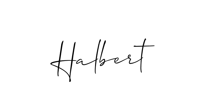 The best way (Allison_Script) to make a short signature is to pick only two or three words in your name. The name Halbert include a total of six letters. For converting this name. Halbert signature style 2 images and pictures png