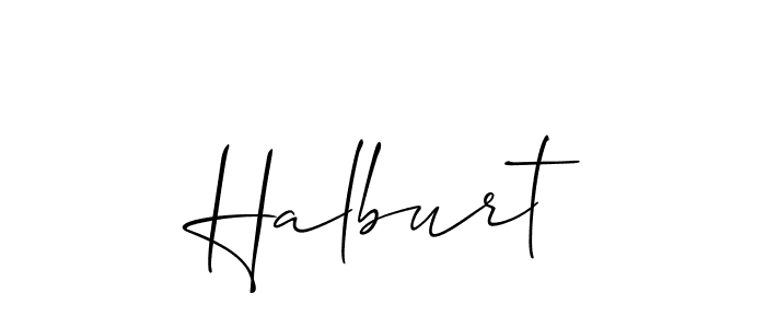 The best way (Allison_Script) to make a short signature is to pick only two or three words in your name. The name Halburt include a total of six letters. For converting this name. Halburt signature style 2 images and pictures png