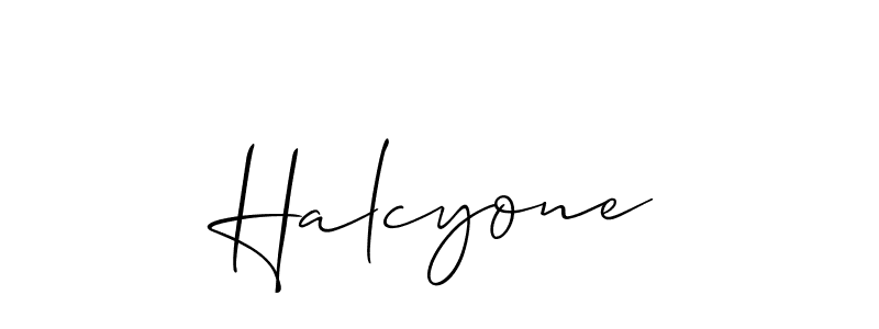 You should practise on your own different ways (Allison_Script) to write your name (Halcyone) in signature. don't let someone else do it for you. Halcyone signature style 2 images and pictures png