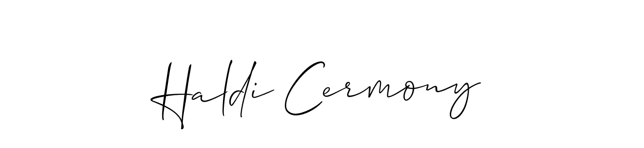 Make a beautiful signature design for name Haldi Cermony. Use this online signature maker to create a handwritten signature for free. Haldi Cermony signature style 2 images and pictures png