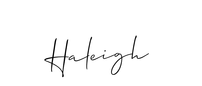 Make a beautiful signature design for name Haleigh. Use this online signature maker to create a handwritten signature for free. Haleigh signature style 2 images and pictures png