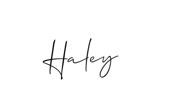 You can use this online signature creator to create a handwritten signature for the name Haley . This is the best online autograph maker. Haley  signature style 2 images and pictures png