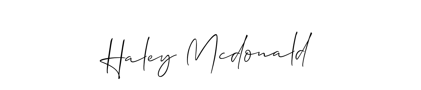 Make a short Haley Mcdonald signature style. Manage your documents anywhere anytime using Allison_Script. Create and add eSignatures, submit forms, share and send files easily. Haley Mcdonald signature style 2 images and pictures png