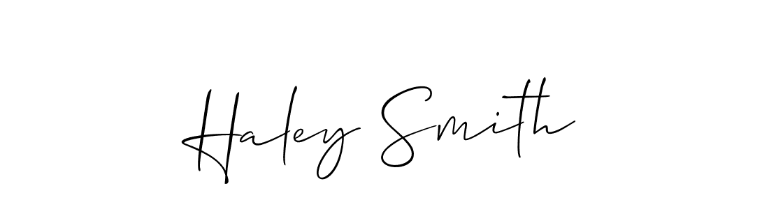 The best way (Allison_Script) to make a short signature is to pick only two or three words in your name. The name Haley Smith include a total of six letters. For converting this name. Haley Smith signature style 2 images and pictures png