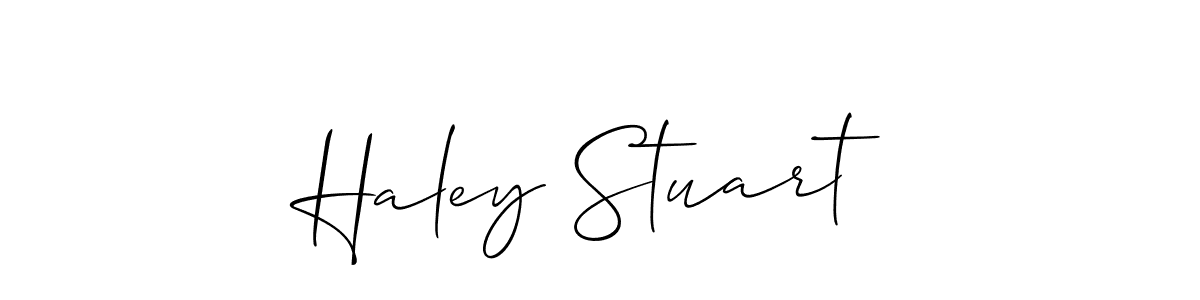 You should practise on your own different ways (Allison_Script) to write your name (Haley Stuart) in signature. don't let someone else do it for you. Haley Stuart signature style 2 images and pictures png