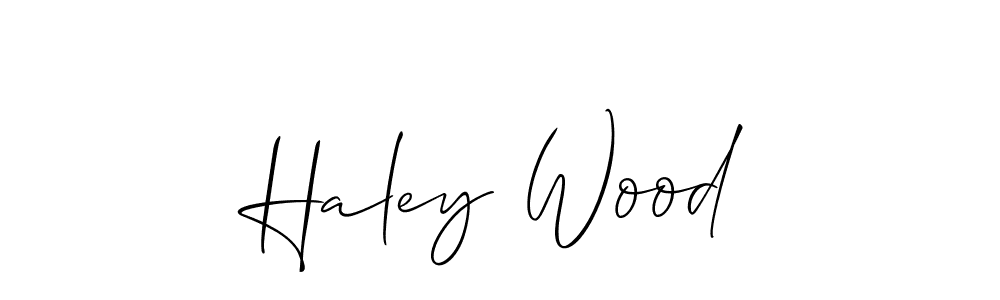 Create a beautiful signature design for name Haley Wood. With this signature (Allison_Script) fonts, you can make a handwritten signature for free. Haley Wood signature style 2 images and pictures png