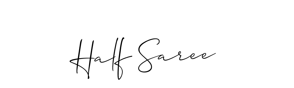 How to Draw Half Saree signature style? Allison_Script is a latest design signature styles for name Half Saree. Half Saree signature style 2 images and pictures png