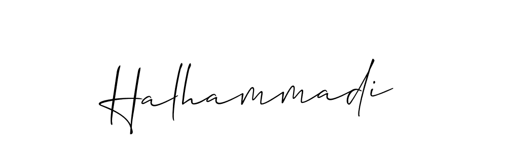 Create a beautiful signature design for name Halhammadi. With this signature (Allison_Script) fonts, you can make a handwritten signature for free. Halhammadi signature style 2 images and pictures png