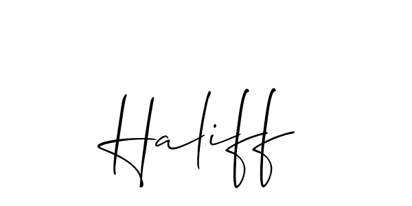 Make a beautiful signature design for name Haliff. Use this online signature maker to create a handwritten signature for free. Haliff signature style 2 images and pictures png