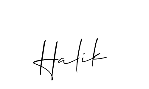 How to Draw Halik signature style? Allison_Script is a latest design signature styles for name Halik. Halik signature style 2 images and pictures png