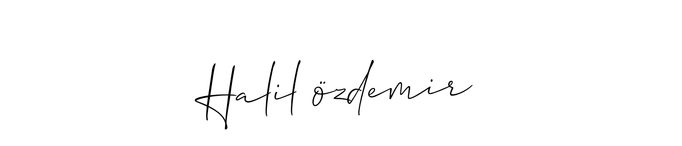 How to make Halil özdemir name signature. Use Allison_Script style for creating short signs online. This is the latest handwritten sign. Halil özdemir signature style 2 images and pictures png