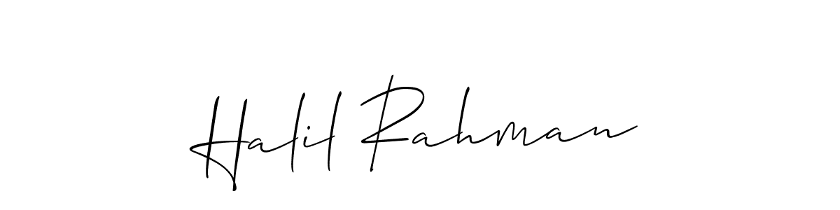 Make a beautiful signature design for name Halil Rahman. With this signature (Allison_Script) style, you can create a handwritten signature for free. Halil Rahman signature style 2 images and pictures png