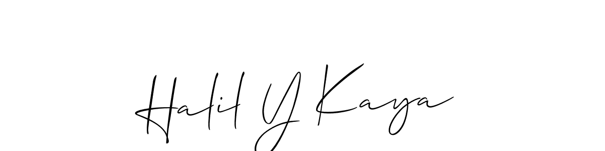 How to Draw Halil Y Kaya signature style? Allison_Script is a latest design signature styles for name Halil Y Kaya. Halil Y Kaya signature style 2 images and pictures png