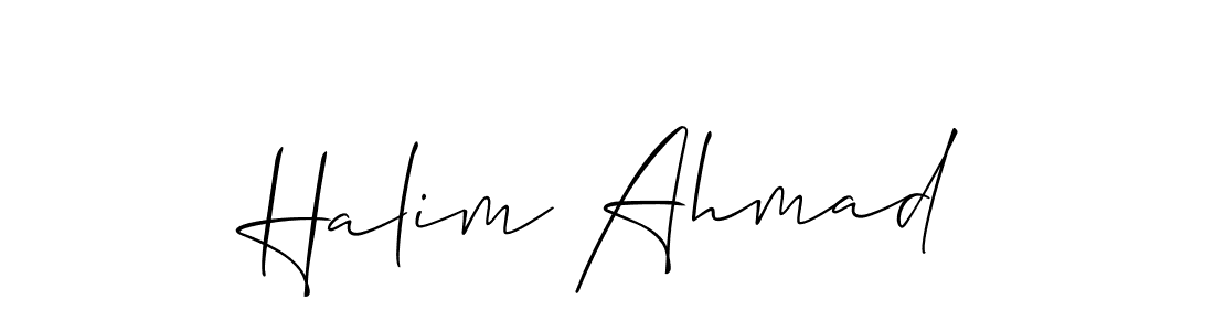 Also You can easily find your signature by using the search form. We will create Halim Ahmad name handwritten signature images for you free of cost using Allison_Script sign style. Halim Ahmad signature style 2 images and pictures png