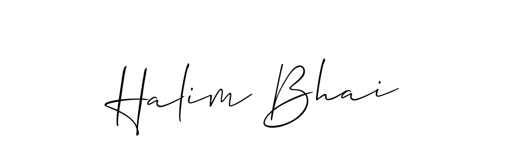 Similarly Allison_Script is the best handwritten signature design. Signature creator online .You can use it as an online autograph creator for name Halim Bhai. Halim Bhai signature style 2 images and pictures png