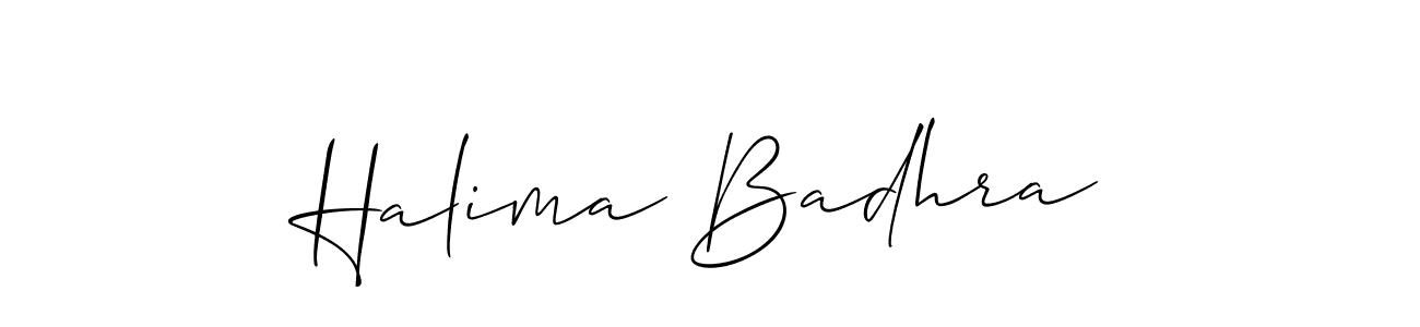 It looks lik you need a new signature style for name Halima Badhra. Design unique handwritten (Allison_Script) signature with our free signature maker in just a few clicks. Halima Badhra signature style 2 images and pictures png