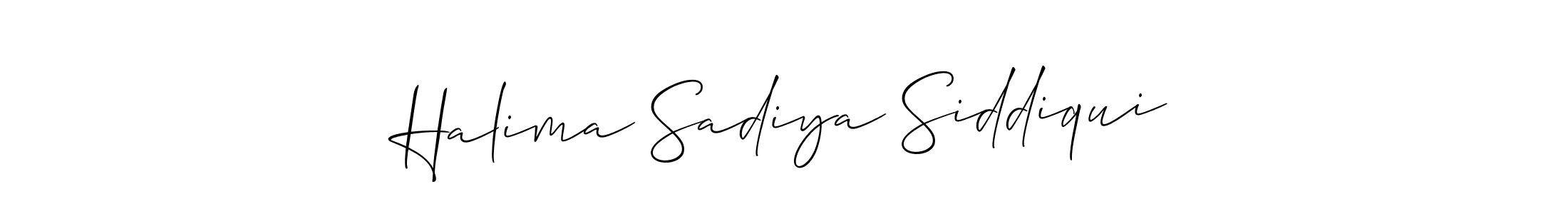 This is the best signature style for the Halima Sadiya Siddiqui name. Also you like these signature font (Allison_Script). Mix name signature. Halima Sadiya Siddiqui signature style 2 images and pictures png