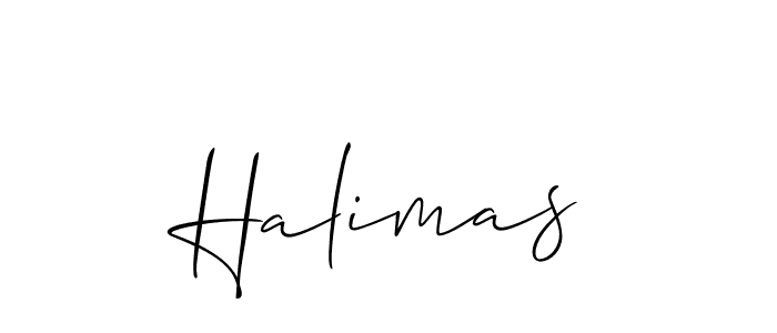 if you are searching for the best signature style for your name Halimas. so please give up your signature search. here we have designed multiple signature styles  using Allison_Script. Halimas signature style 2 images and pictures png