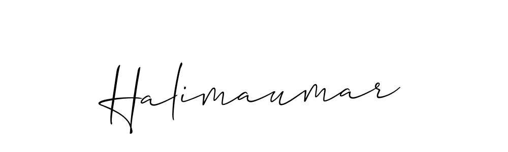How to Draw Halimaumar signature style? Allison_Script is a latest design signature styles for name Halimaumar. Halimaumar signature style 2 images and pictures png