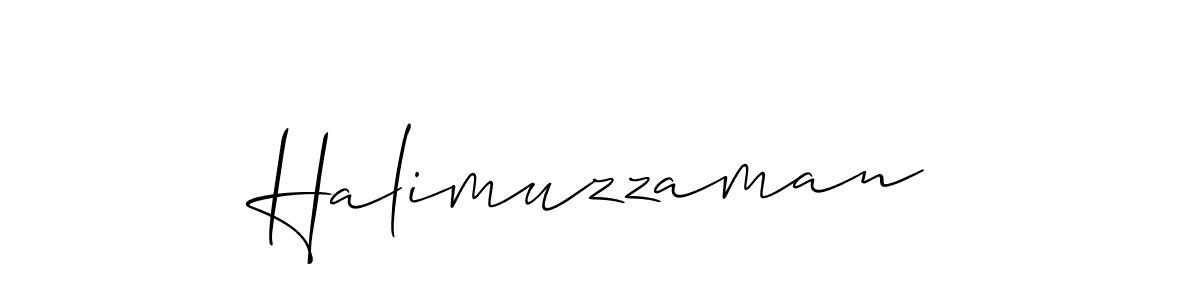 How to make Halimuzzaman name signature. Use Allison_Script style for creating short signs online. This is the latest handwritten sign. Halimuzzaman signature style 2 images and pictures png