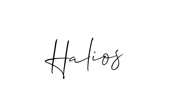 The best way (Allison_Script) to make a short signature is to pick only two or three words in your name. The name Halios include a total of six letters. For converting this name. Halios signature style 2 images and pictures png