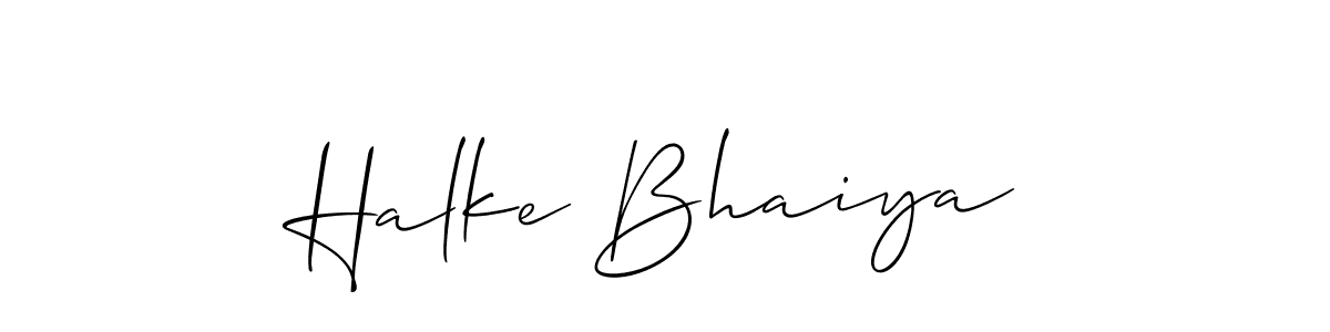 You should practise on your own different ways (Allison_Script) to write your name (Halke Bhaiya) in signature. don't let someone else do it for you. Halke Bhaiya signature style 2 images and pictures png