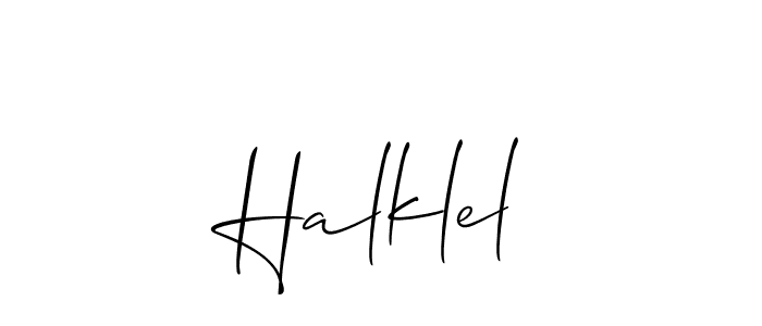 Best and Professional Signature Style for Halklel. Allison_Script Best Signature Style Collection. Halklel signature style 2 images and pictures png