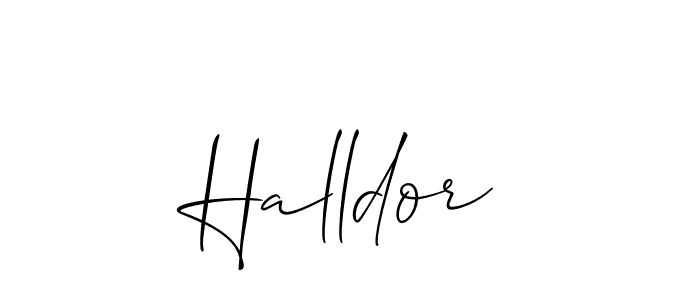 if you are searching for the best signature style for your name Halldor. so please give up your signature search. here we have designed multiple signature styles  using Allison_Script. Halldor signature style 2 images and pictures png