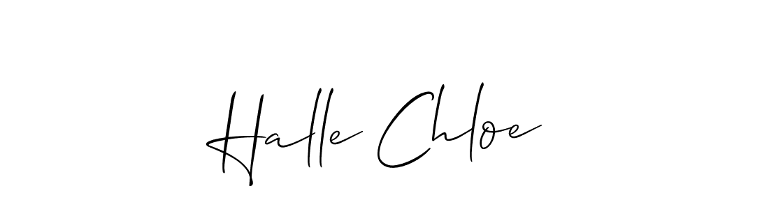 How to Draw Halle Chloe signature style? Allison_Script is a latest design signature styles for name Halle Chloe. Halle Chloe signature style 2 images and pictures png