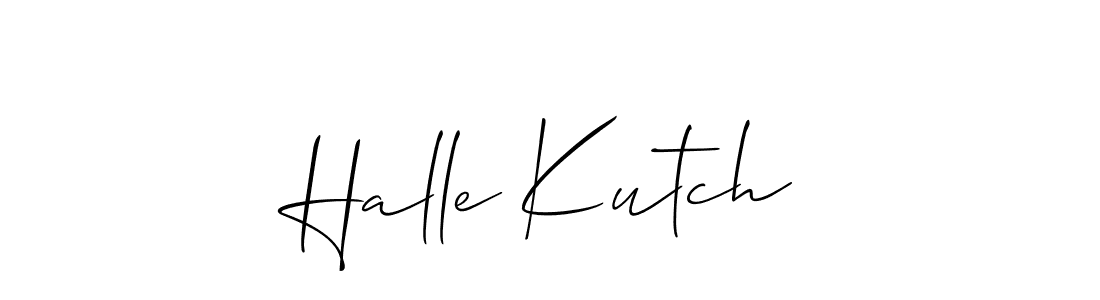 How to make Halle Kutch name signature. Use Allison_Script style for creating short signs online. This is the latest handwritten sign. Halle Kutch signature style 2 images and pictures png