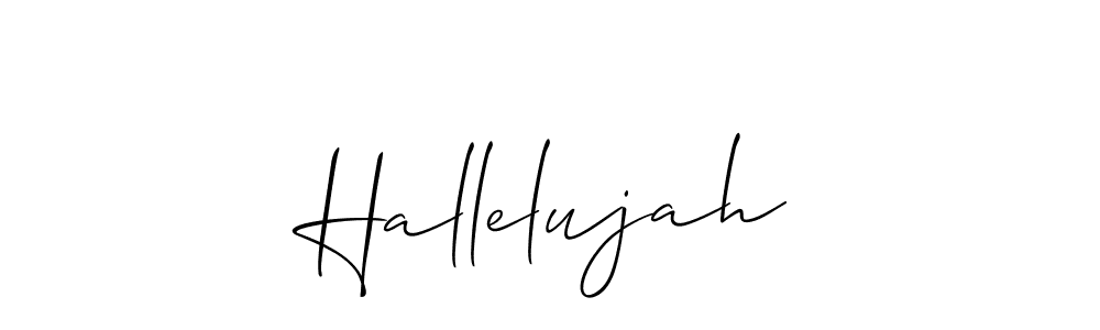 Use a signature maker to create a handwritten signature online. With this signature software, you can design (Allison_Script) your own signature for name Hallelujah. Hallelujah signature style 2 images and pictures png