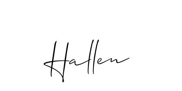 You should practise on your own different ways (Allison_Script) to write your name (Hallen) in signature. don't let someone else do it for you. Hallen signature style 2 images and pictures png