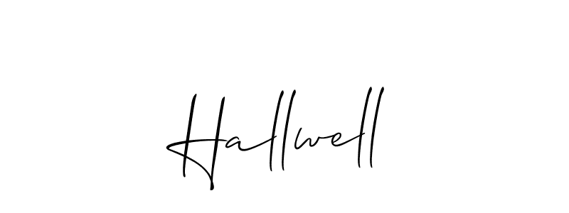 Also we have Hallwell name is the best signature style. Create professional handwritten signature collection using Allison_Script autograph style. Hallwell signature style 2 images and pictures png