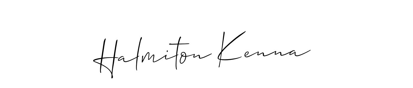 if you are searching for the best signature style for your name Halmiton Kenna. so please give up your signature search. here we have designed multiple signature styles  using Allison_Script. Halmiton Kenna signature style 2 images and pictures png