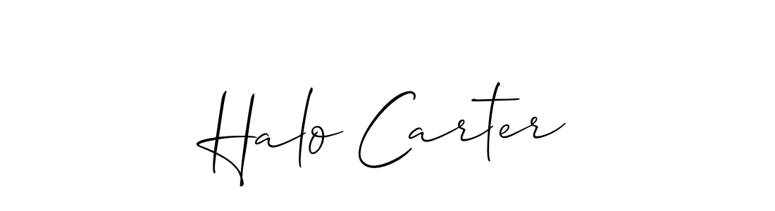 How to make Halo Carter signature? Allison_Script is a professional autograph style. Create handwritten signature for Halo Carter name. Halo Carter signature style 2 images and pictures png