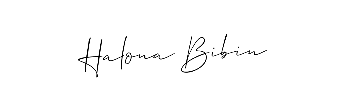 This is the best signature style for the Halona Bibin name. Also you like these signature font (Allison_Script). Mix name signature. Halona Bibin signature style 2 images and pictures png