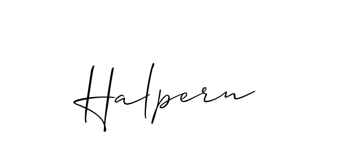 Design your own signature with our free online signature maker. With this signature software, you can create a handwritten (Allison_Script) signature for name Halpern. Halpern signature style 2 images and pictures png