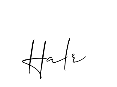 Also You can easily find your signature by using the search form. We will create Halr name handwritten signature images for you free of cost using Allison_Script sign style. Halr signature style 2 images and pictures png