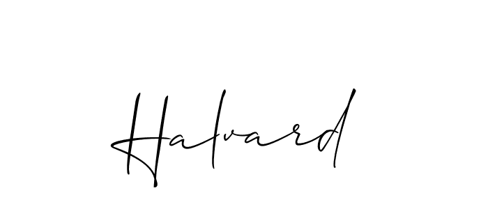 Design your own signature with our free online signature maker. With this signature software, you can create a handwritten (Allison_Script) signature for name Halvard. Halvard signature style 2 images and pictures png