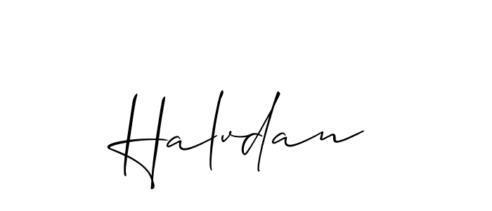 Best and Professional Signature Style for Halvdan. Allison_Script Best Signature Style Collection. Halvdan signature style 2 images and pictures png