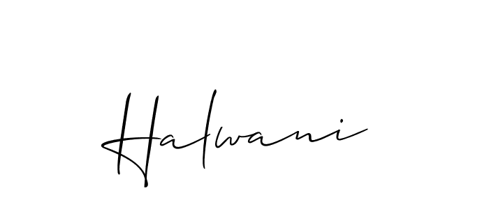 Make a beautiful signature design for name Halwani. With this signature (Allison_Script) style, you can create a handwritten signature for free. Halwani signature style 2 images and pictures png