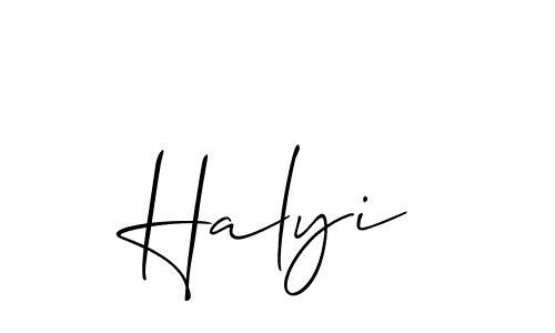 Make a short Halyi signature style. Manage your documents anywhere anytime using Allison_Script. Create and add eSignatures, submit forms, share and send files easily. Halyi signature style 2 images and pictures png