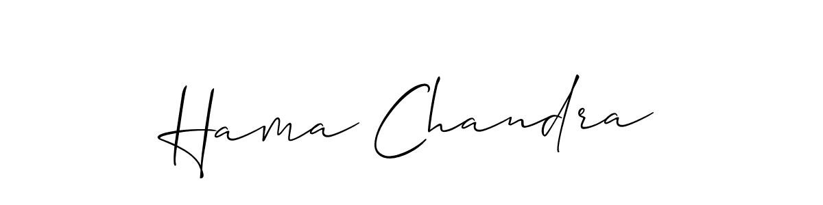 Use a signature maker to create a handwritten signature online. With this signature software, you can design (Allison_Script) your own signature for name Hama Chandra. Hama Chandra signature style 2 images and pictures png